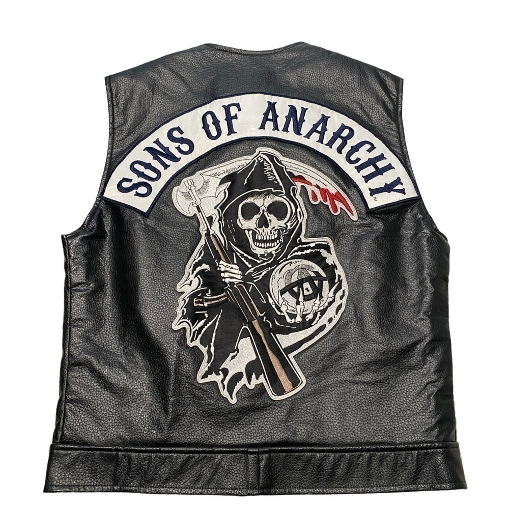SONS OF ANARCHY LEATHER VEST OFFICIAL APPAREL